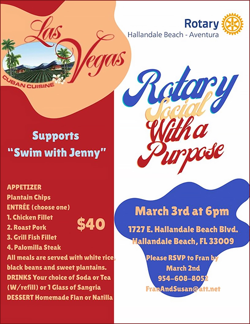 NEXT: Rotary Social with a Purpose: Tue., Mar 3rd @ 6:00 pm